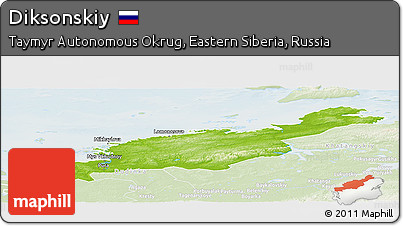 Physical Panoramic Map of Diksonskiy, lighten