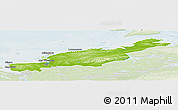 Physical Panoramic Map of Diksonskiy, lighten