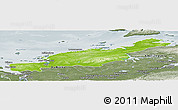 Physical Panoramic Map of Diksonskiy, semi-desaturated