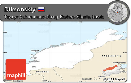 Classic Style Simple Map of Diksonskiy