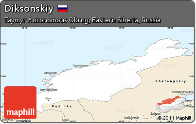 Classic Style Simple Map of Diksonskiy