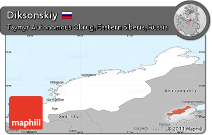 Gray Simple Map of Diksonskiy