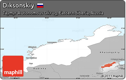 Gray Simple Map of Diksonskiy