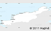 Silver Style Simple Map of Diksonskiy, single color outside