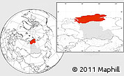 Blank Location Map of Taymyr Autonomous Okrug, highlighted parent region