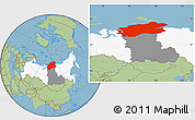 Savanna Style Location Map of Taymyr Autonomous Okrug, highlighted country, highlighted parent region
