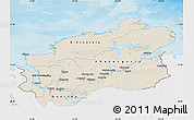 Shaded Relief Map of Taymyr Autonomous Okrug, single color outside