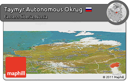 Satellite Panoramic Map of Taymyr Autonomous Okrug