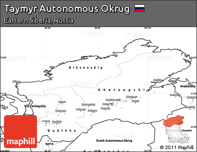 Blank Simple Map of Taymyr Autonomous Okrug