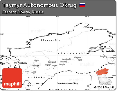Blank Simple Map of Taymyr Autonomous Okrug