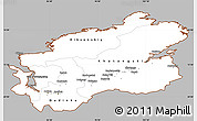 Gray Simple Map of Taymyr Autonomous Okrug, cropped outside
