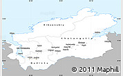 Gray Simple Map of Taymyr Autonomous Okrug, single color outside