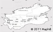 Silver Style Simple Map of Taymyr Autonomous Okrug, cropped outside