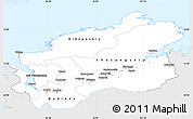 Silver Style Simple Map of Taymyr Autonomous Okrug, single color outside