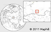 Blank Location Map of Kyzyl