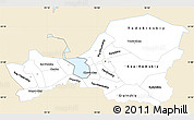 Classic Style Simple Map of Tuva Republic, single color outside