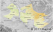 Physical 3D Map of Ust-Orda Buryat Autonomous Okrug, desaturated