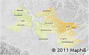 Physical 3D Map of Ust-Orda Buryat Autonomous Okrug, lighten, desaturated