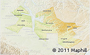 Physical 3D Map of Ust-Orda Buryat Autonomous Okrug, lighten