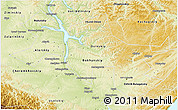 Physical 3D Map of Ust-Orda Buryat Autonomous Okrug