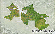 Satellite 3D Map of Ust-Orda Buryat Autonomous Okrug, lighten