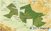 Satellite 3D Map of Ust-Orda Buryat Autonomous Okrug, physical outside