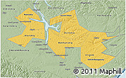 Savanna Style 3D Map of Ust-Orda Buryat Autonomous Okrug