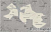 Shaded Relief 3D Map of Ust-Orda Buryat Autonomous Okrug, darken, semi-desaturated