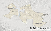 Shaded Relief 3D Map of Ust-Orda Buryat Autonomous Okrug, lighten, semi-desaturated