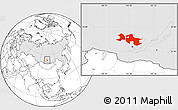 Blank Location Map of Ust-Orda Buryat Autonomous Okrug, highlighted country