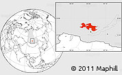 Blank Location Map of Ust-Orda Buryat Autonomous Okrug, highlighted parent region