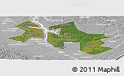 Satellite Panoramic Map of Ust-Orda Buryat Autonomous Okrug, lighten, desaturated