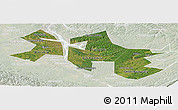 Satellite Panoramic Map of Ust-Orda Buryat Autonomous Okrug, lighten