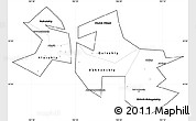 Blank Simple Map of Ust-Orda Buryat Autonomous Okrug, cropped outside