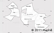 Silver Style Simple Map of Ust-Orda Buryat Autonomous Okrug, cropped outside