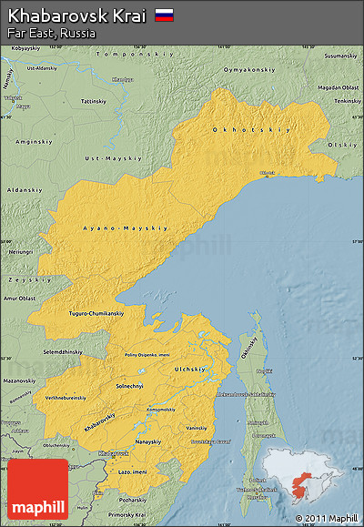 Illustrator map Khabarovsk Russia