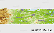 Physical Panoramic Map of Poliny Osipenko. imeni