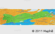Political Panoramic Map of Poliny Osipenko. imeni