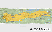Savanna Style Panoramic Map of Poliny Osipenko. imeni
