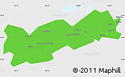 Political Simple Map of Poliny Osipenko. imeni, single color outside