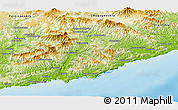 Physical Panoramic Map of Lazovskiy