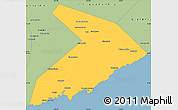 Savanna Style Simple Map of Lazovskiy