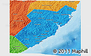 Political 3D Map of Olginsky