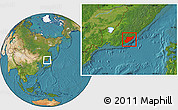 Satellite Location Map of Olginsky