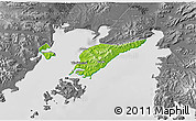 Physical 3D Map of Vladivostok, desaturated