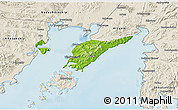 Physical 3D Map of Vladivostok, shaded relief outside