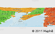 Political Panoramic Map of Vladivostok