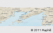 Shaded Relief Panoramic Map of Vladivostok