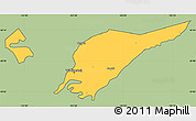 Savanna Style Simple Map of Vladivostok, cropped outside