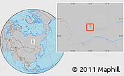 Gray Location Map of Mirny
